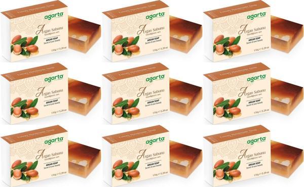 Agarta El Yapımı Doğal Sabun 150GR Argan (9 Lu Set) - Image 1