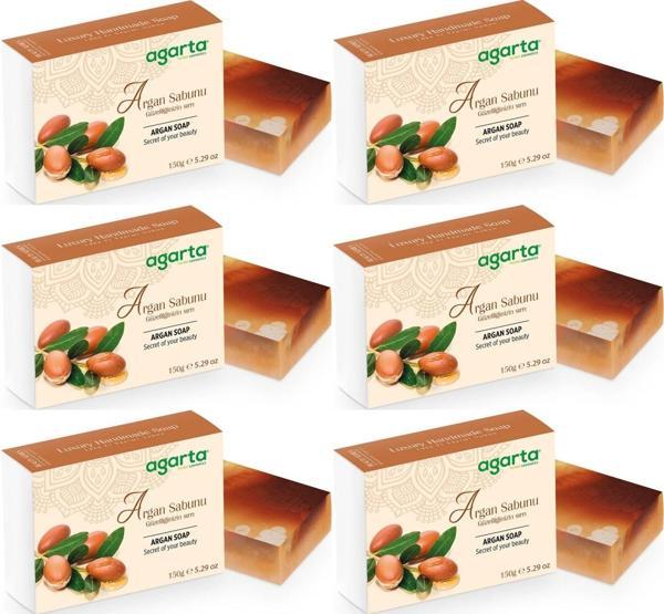 Agarta El Yapımı Doğal Sabun 150GR Argan (6 Lı Set) - Image 1