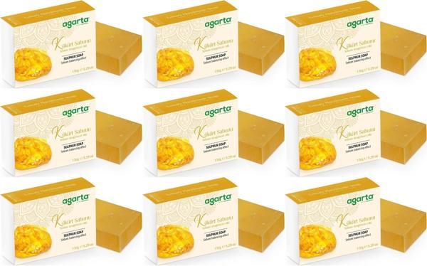 Agarta El Yapımı Doğal Sabun 150GR Kükürt (9 Lu Set) - Image 1