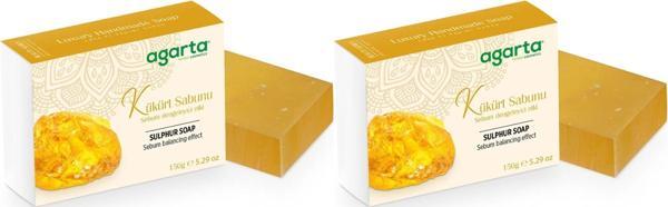 Agarta El Yapımı Doğal Sabun 150GR Kükürt (2 Li Set) - Image 1