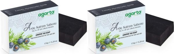 Agarta El Yapımı Doğal Sabun 150GR Ardıç Katranı (2 Li Set) - Image 1