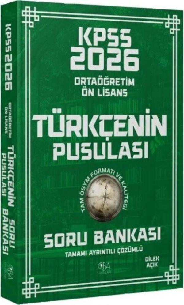 2026 KPSS Lise Ortaöğretim Ön Lisans Türkçenin Pusulası Soru Bankası CBA Yayınları - Image 1