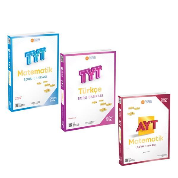 Üç Dört Beş TYT Matematik ile Türkçe ve AYT Edebiyat Soru Bankası 3 Kitap Set - Akm Kitap - Image 1