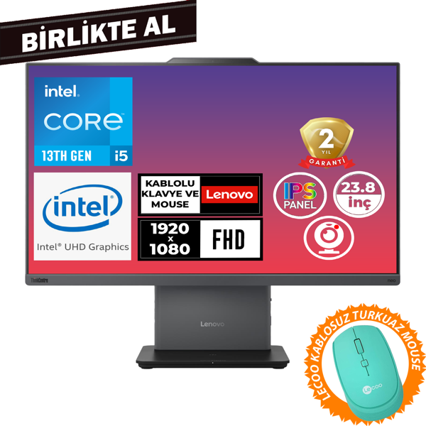 Lenovo ThinkCentre Neo 50A G5 i5-13420H 16GB 512GB SSD 23.8" Fdos + Mouse 12SC002WTR 027 - Image 1