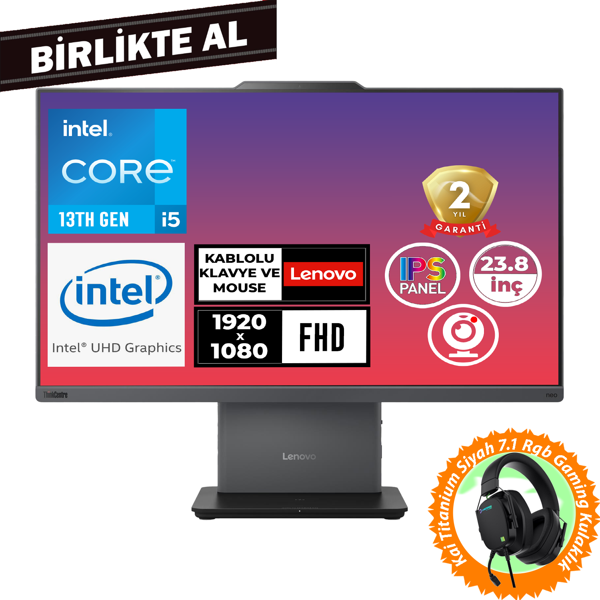Lenovo ThinkCentre Neo 50A G5 i5-13420H 16GB 1TB SSD 23.8" W11P + Gaming Kulaklık 12SC002WTR 042 - Image 1