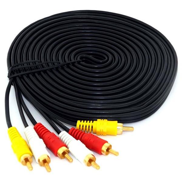 6 Metre Hazır CCTV AV Gold Kablo 3RCA 3 RCA Erkek Ses Video Power - Image 1
