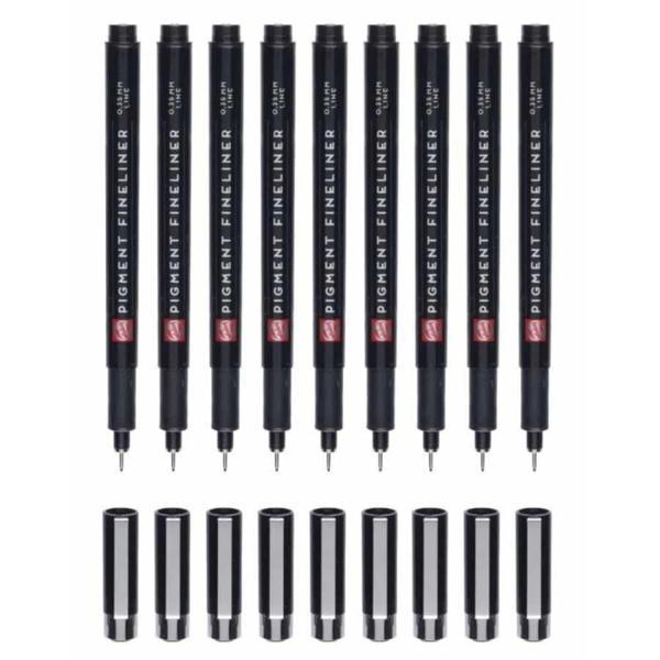 Supertrend Pigment Fineliner Teknik Çizim Kalemi Seti 9'lu - Image 1