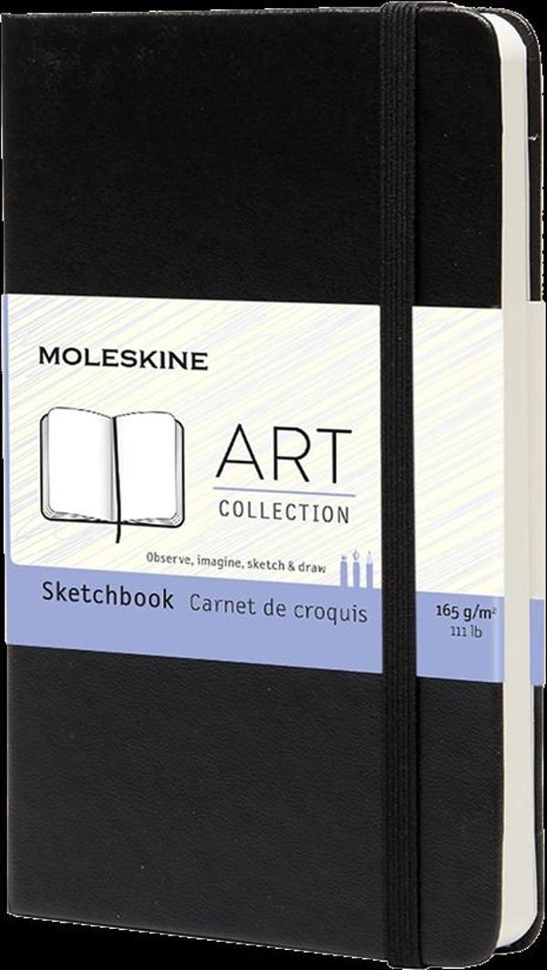 Supertrend Art Sketchbook Sert Kapak Eskiz Çizim Defteri 11.5x18 cm. 165 gr. 80 Sayfa Siyah - Image 1