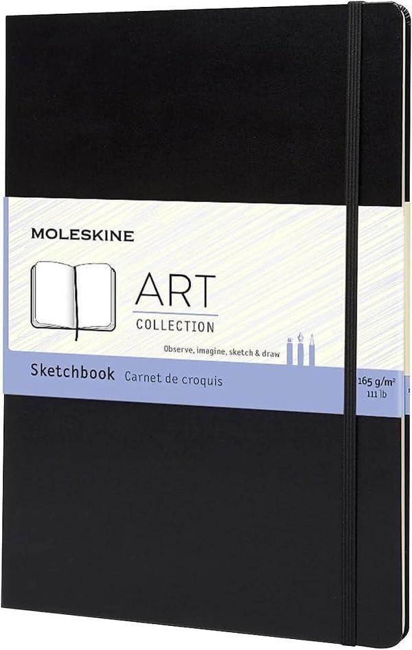 Supertrend Art Sketchbook Sert Kapak Eskiz Çizim Defteri 29x42 cm. 165 gr. 80 Sayfa Siyah - Image 1