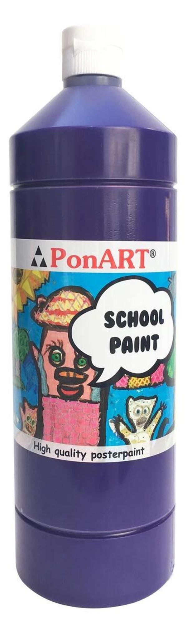 Supertrend School Paint Tempera Boya 1000 ml. PSP-2209 MOR - Image 1
