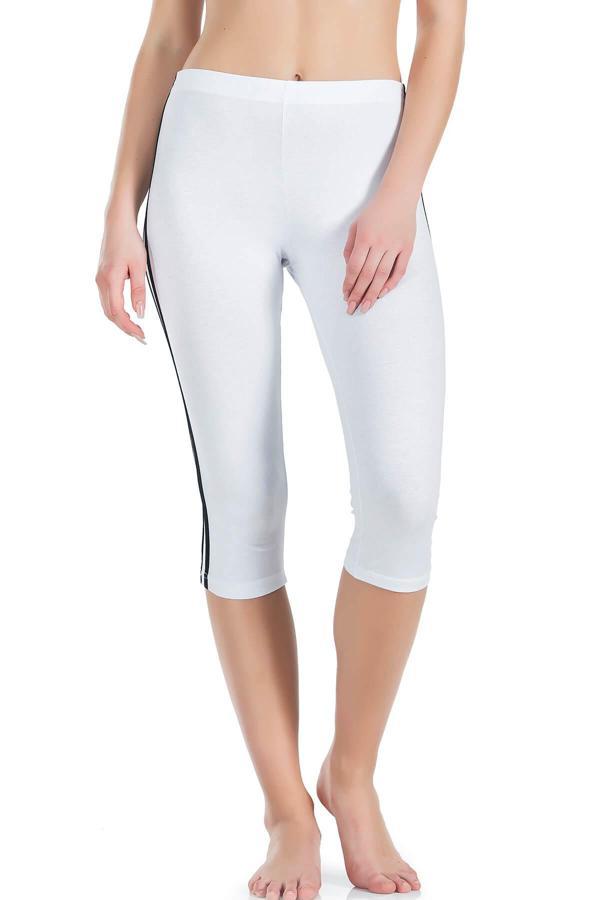 Çizgili Kadın Kapri Tayt 0534 - Image 1