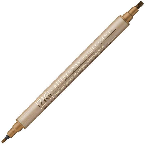 Supertrend Çift Uçlu Yaldızlı Kaligrafi Kalemi 2 mm. + 3.5 mm. 123 Metallic Copper - Image 1