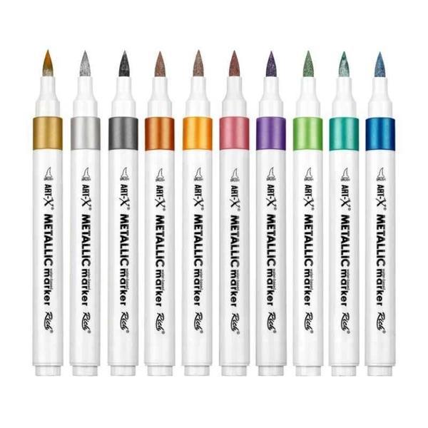 Supertrend Supertrend Acrylic Duo Metallic Marker Çift Uçlu Yaldızlı Su Bazlı Akrilik Boyama Markörü - Image 1