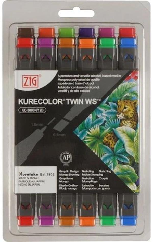Supertrend Kurecolor Twin S Marker Kalem Seti 12 Renk BRILLIANT COLORS - Image 1