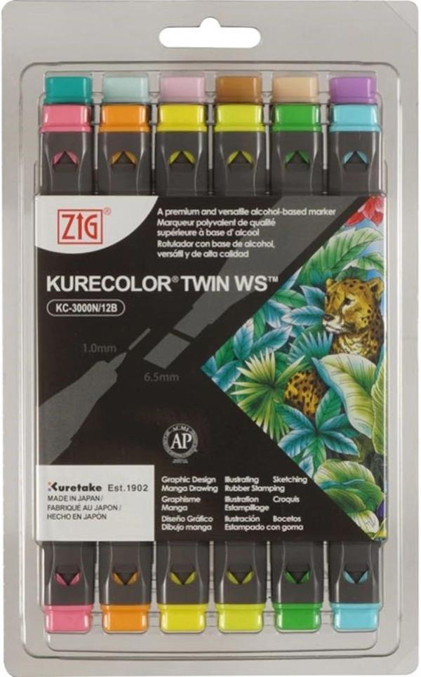 Supertrend Kurecolor Twin S Marker Kalem Seti 12 Renk PALE COLORS - Image 1