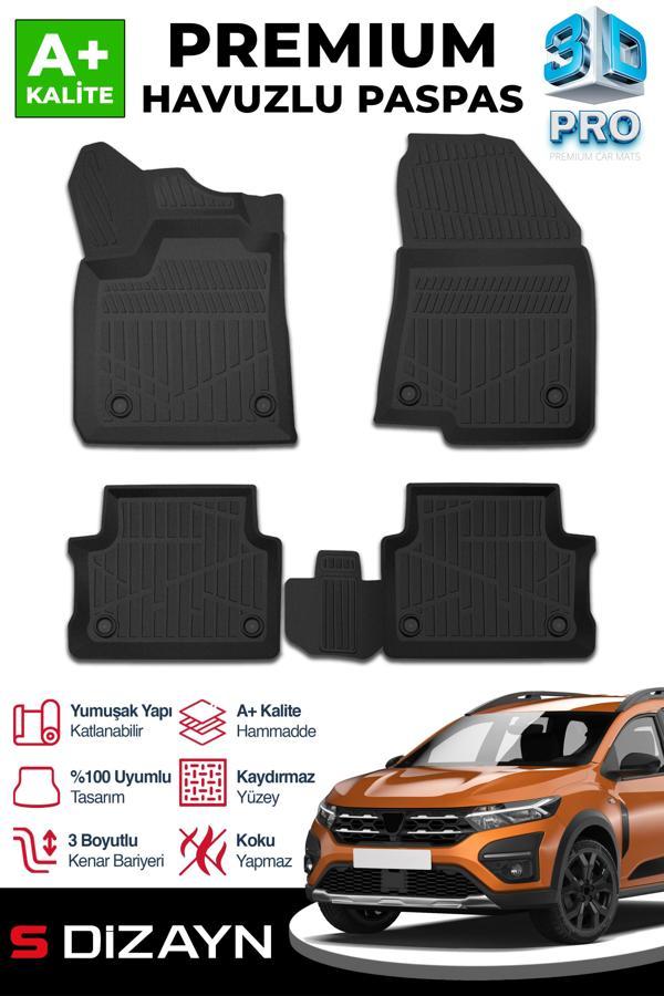 S-Dizayn Dacia Jogger 3D Pro Havuzlu Paspas 2022 Üzeri A+ Kalite - Image 1