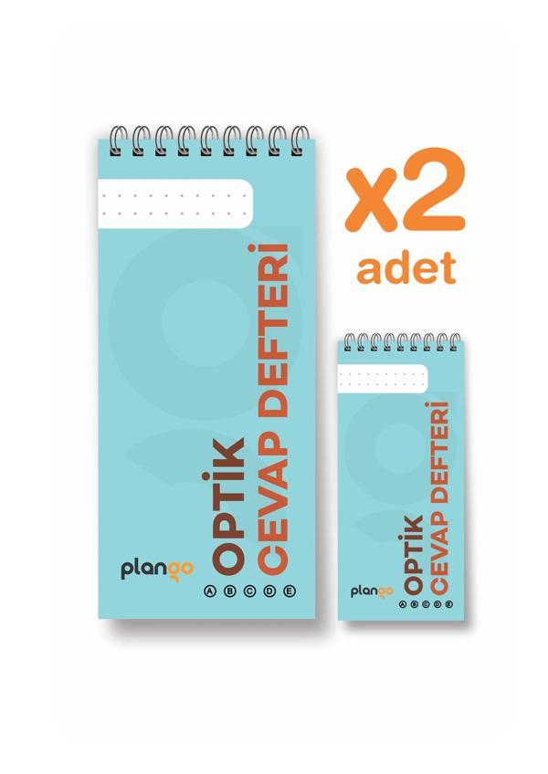 Optik Cevap Defteri TURKUAZ (2 Adet - 100 Sayfa) Sınava Hazırlık Optik Form Defteri - Plango - Image 1