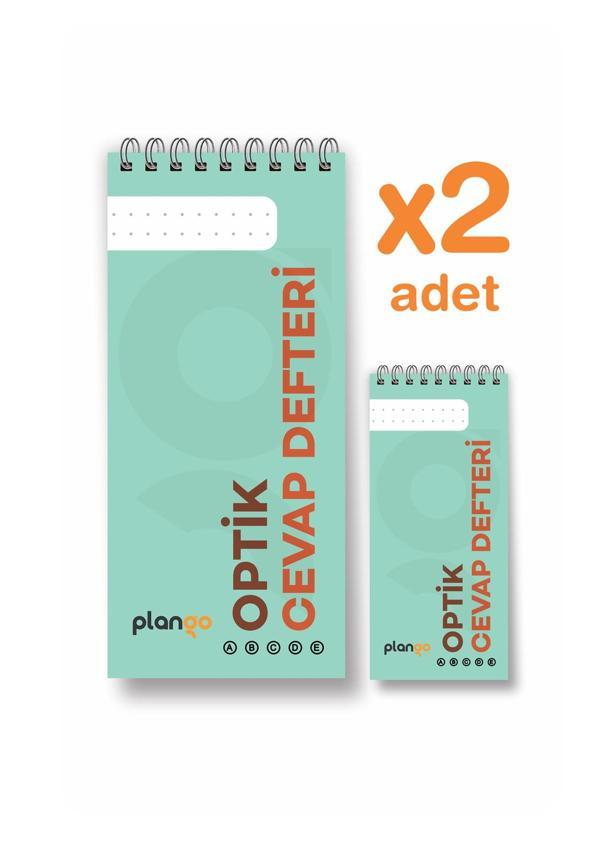 Optik Cevap Defteri YEŞİL (2 Adet - 100 Sayfa) Sınava Hazırlık Optik Form Defteri - Plango - Image 1