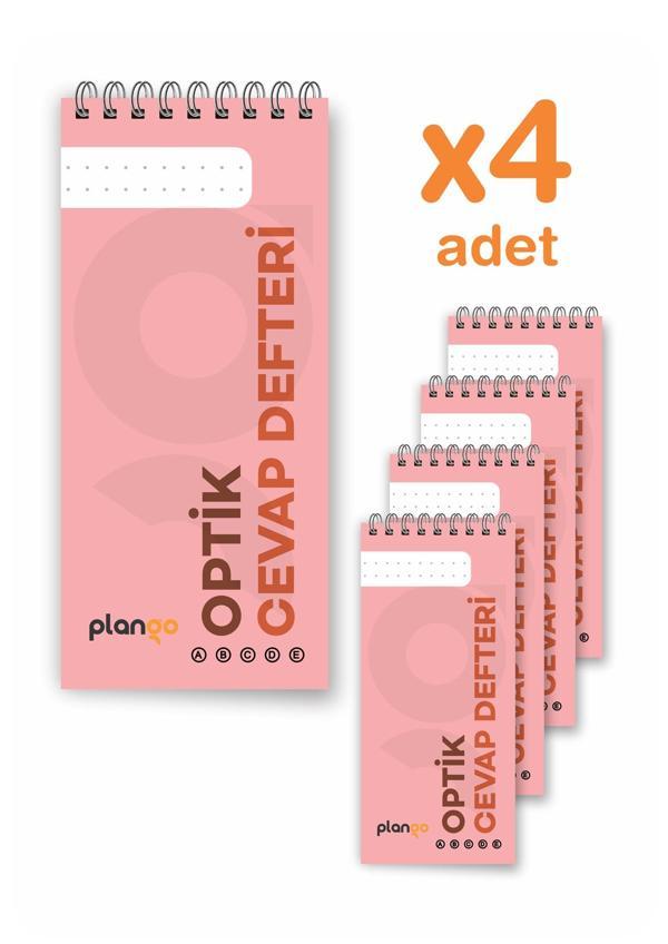 Optik Cevap Defteri PUDRA (4 Adet - 200 Sayfa) Sınava Hazırlık Optik Form Defteri - Plango - Image 1