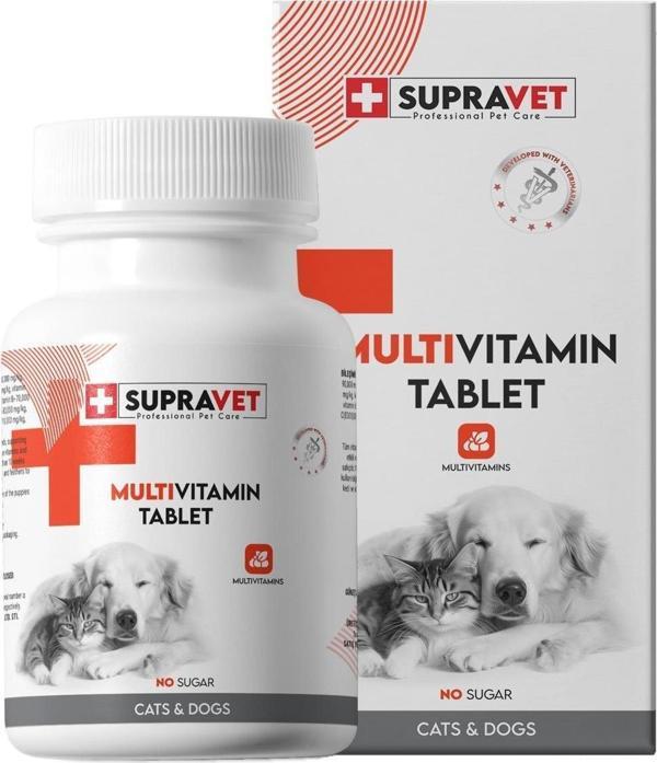 Diğerui Supravet Kedi Köpekler İçin Multi Vitamin Tablet 75 Adet - Image 1