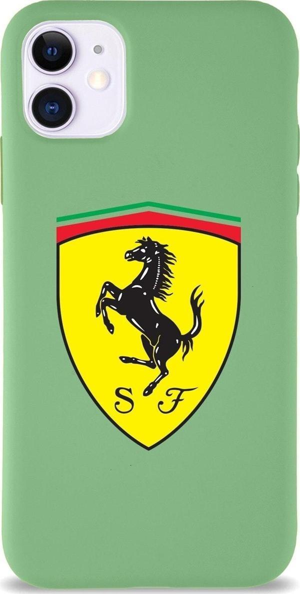 Printify Iphone 11 Uyumlu Lansman Kılıf Ferrari Tasarımlı Altı Kapalı Içi Kadife Kaplı Kapak - Image 1