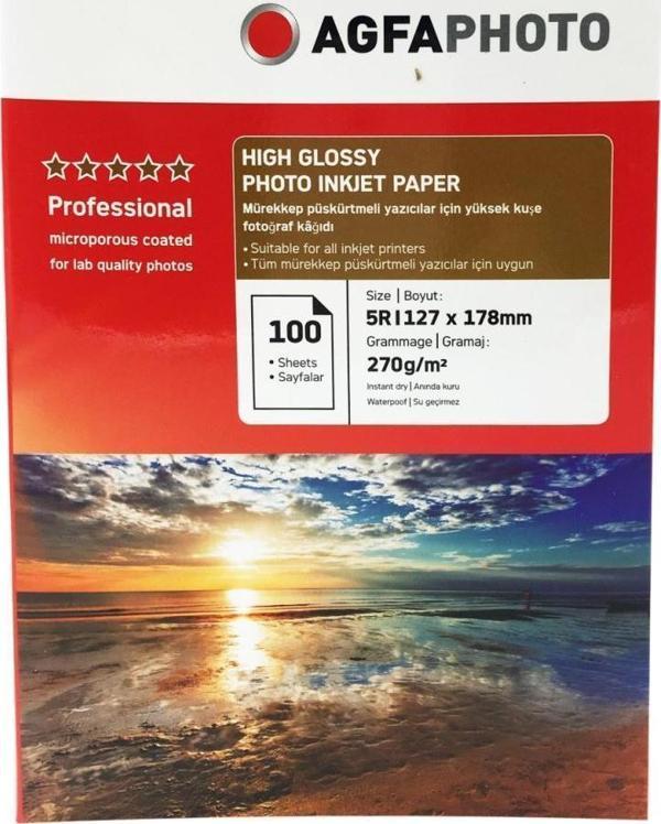 Agfa Photo 270gr  5R (13x18) Parlak İnkjet Kağıt - Image 1