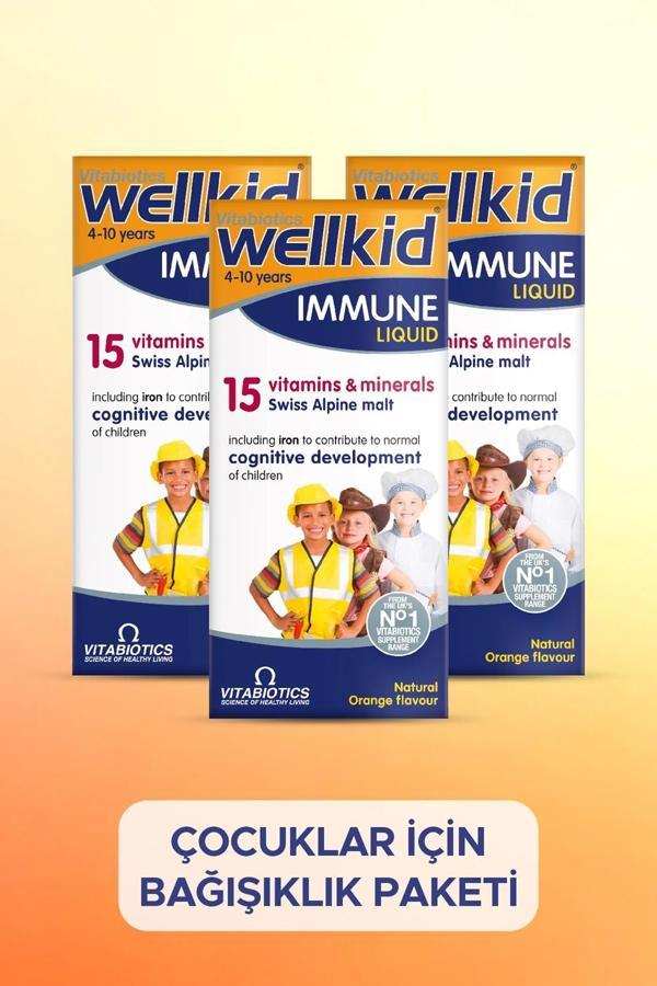 Wellkid Immune Liquid 150 ml x 3 Adet - Image 1