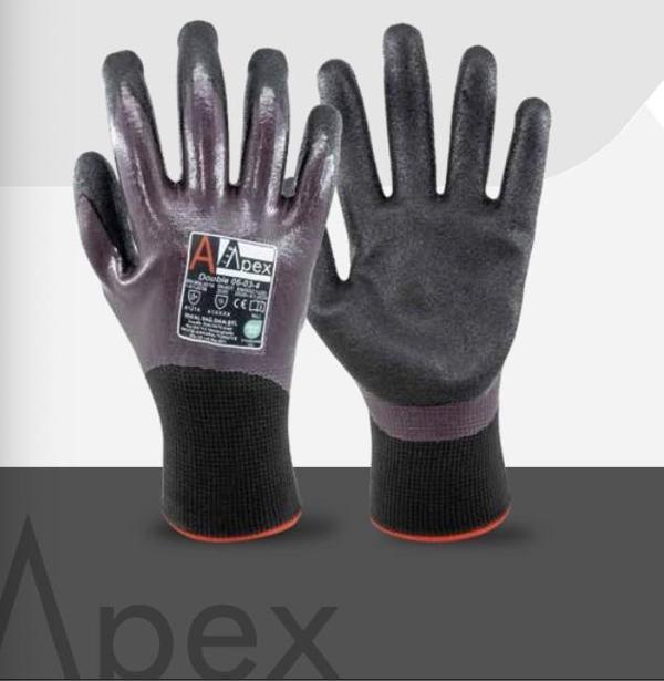  APEX DOUBLE 06-03-4 NİTRİL MEKANİKÇİ ELDİVENİ BEDEN XL  - Image 1