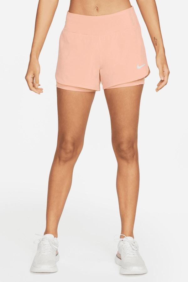 Nike Eclipse Flex 2 in 1 Running Shorts Taytlı Koşu Antrenman Şortu Pembe - Image 1