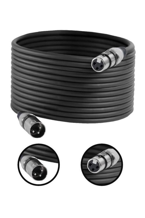 Midex MXL-20M-BK Kaliteli XLR TO XLR 20 mt. Mikrofon Kablosu - Image 1