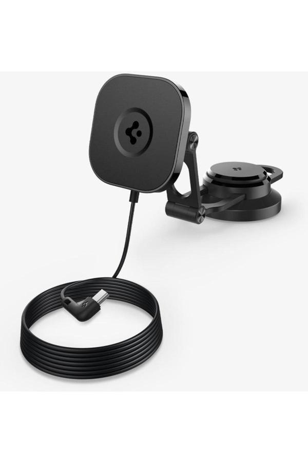 Spigen Magfit Tesla Ekranı Araç İçi Telefon Tutucu + Manyetik Kablosuz Şarj Cihazı Magsafe - Acp06860 - Image 1