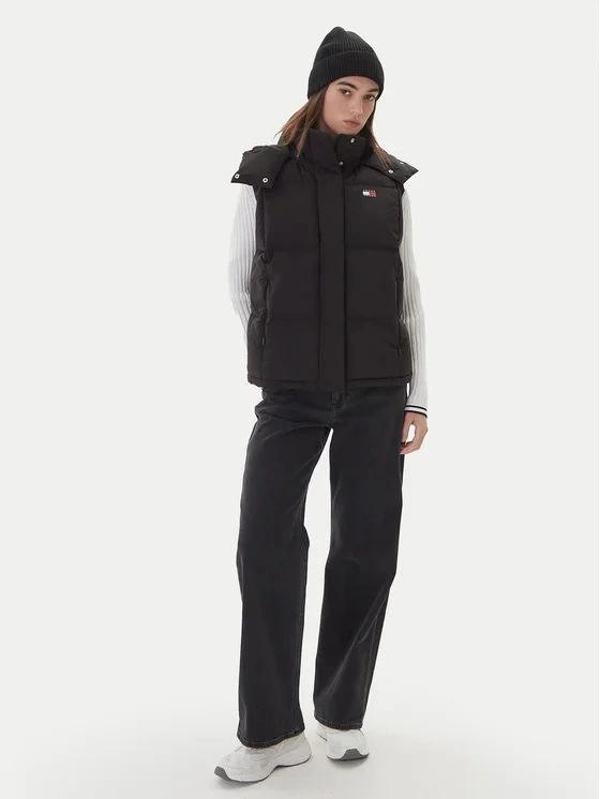 Tommy Hilfiger TJW Alaska Grid Kuş Tüyü Kadın Siyah Yelek DW0DW21627BDS - Image 1