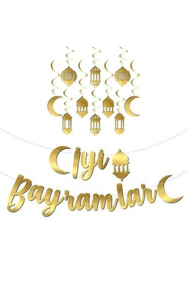 Parti Sürprizi İyi Bayramlar Kaligrafik Banner Set - Image 1
