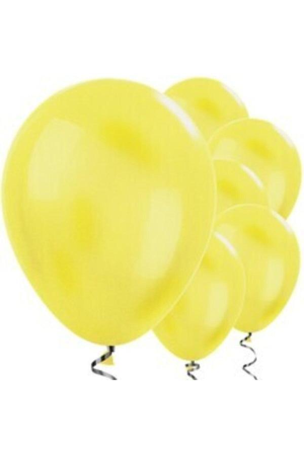 Parti Sürprizi Sarı Renk 10 Lu Latex Balon - Image 1
