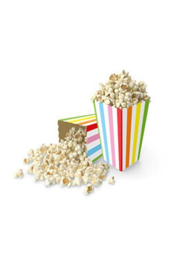 Parti Sürprizi Renkli Çizgili Popcorn Mısır Kutusu 8 Adet - Image 1