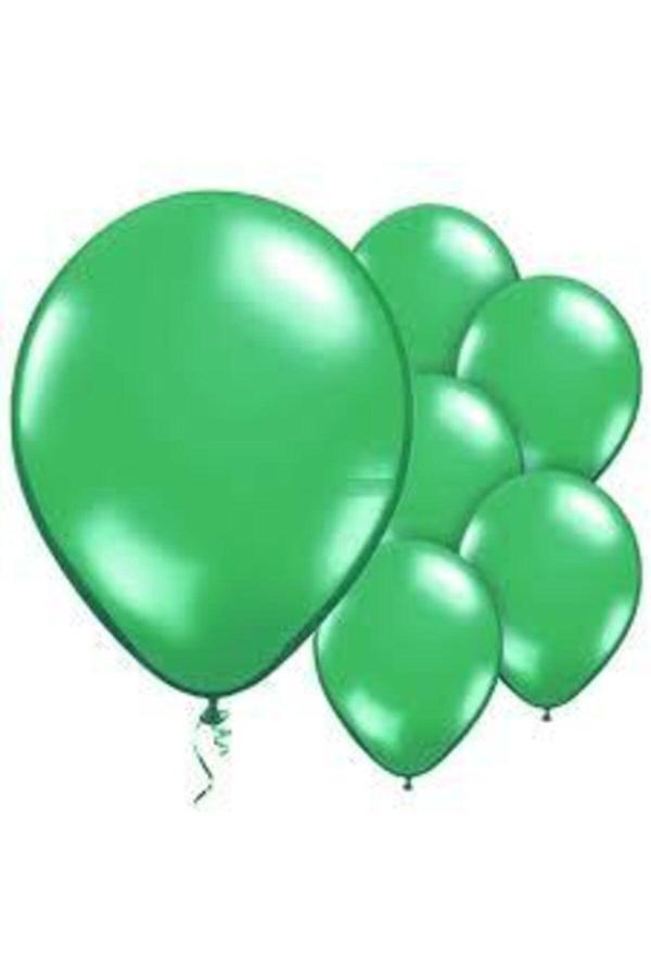 Parti Sürprizi Yeşil Metalik 10 Lu Latex Balon - Image 1