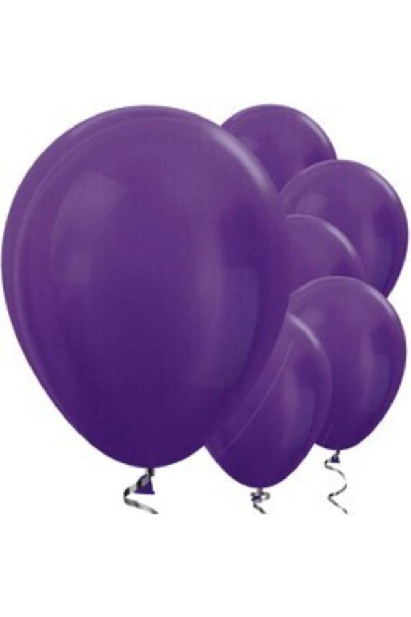 Parti Sürprizi Mor Renk 10 Lu Latex Balon - Image 1