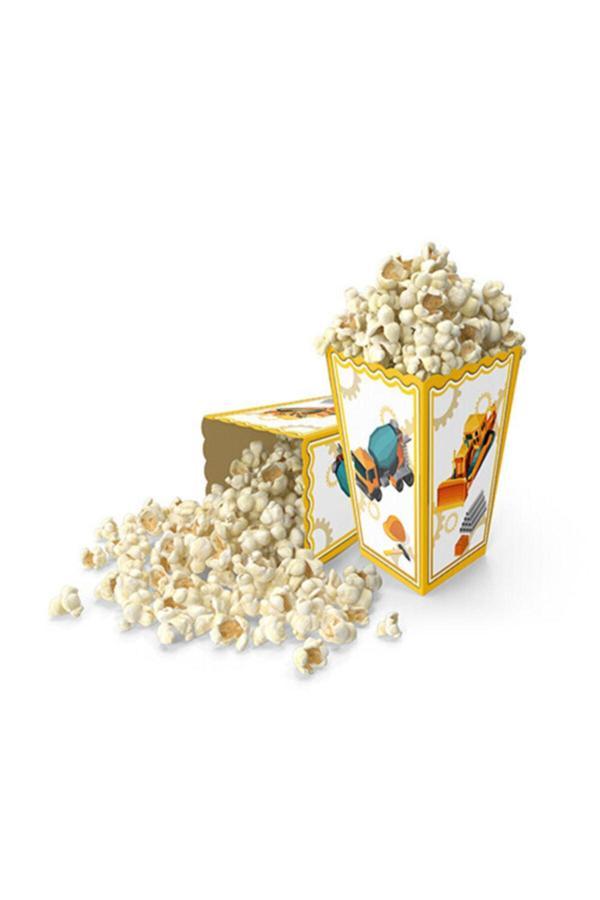 Parti Sürprizi Inşaat Teması Işmakineleri Popcorn Mısır Kutusu 8 Adet - Image 1