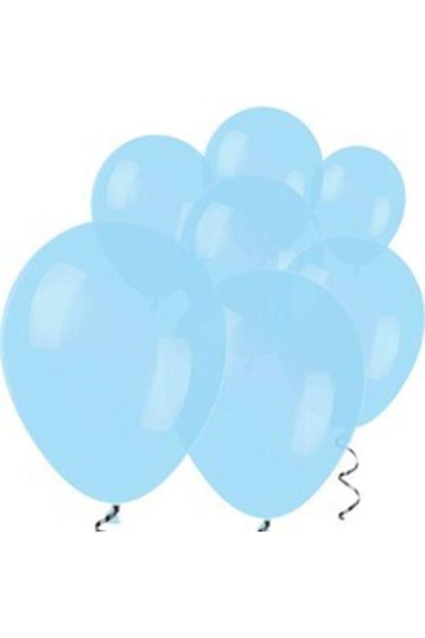 Parti Sürprizi Makaron Bebek Mavi Küçük Boy 10 Lu Latex Balon - Image 1