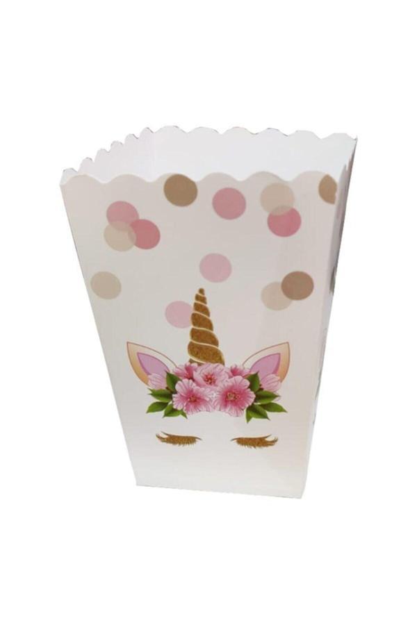 Parti Sürprizi Unicorn Popcorn Mısır Kutusu 10 Adet - Image 1