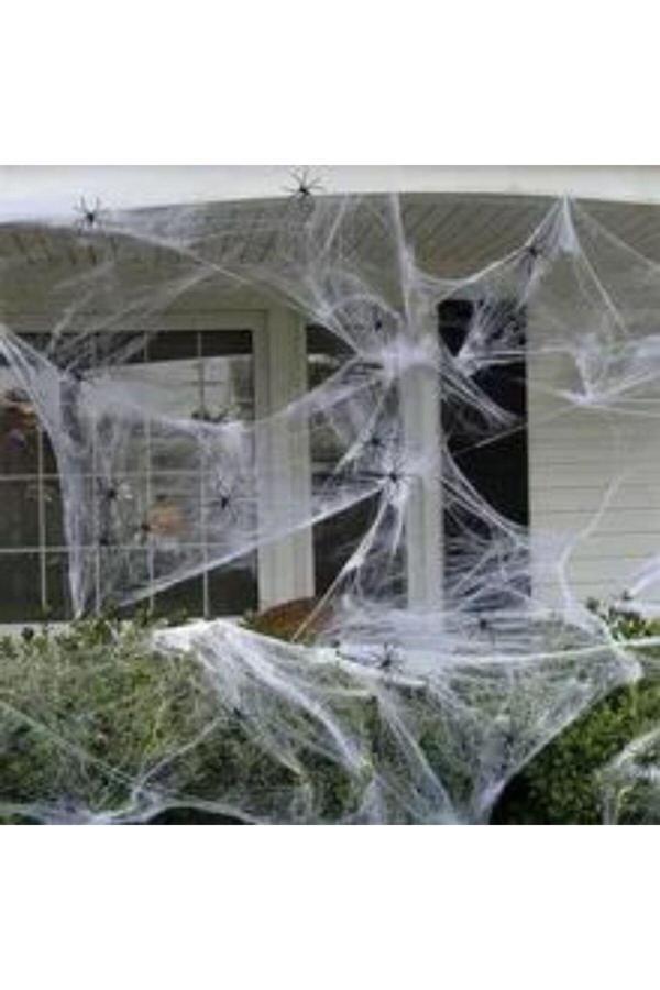 Parti Sürprizi Hallowen Cadılar Bayramı Beyaz Renk Örümcek Ağı - Image 1