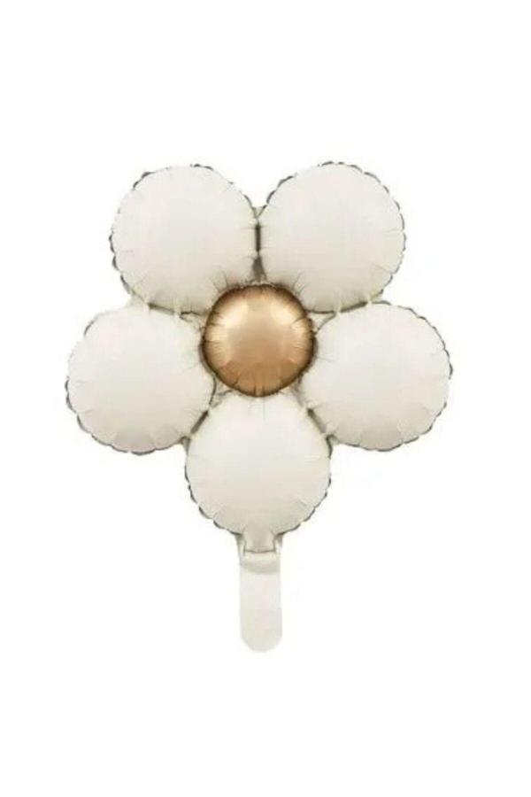 Parti Sürprizi Retro Krem Renk Papatya Folyo Balon 1 Adet - Image 1