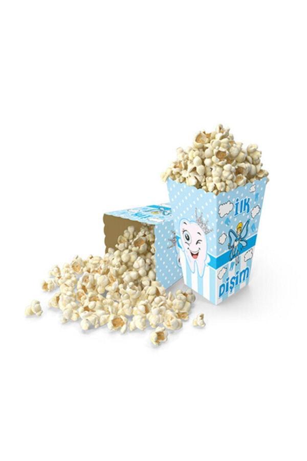 Parti Sürprizi Ilk Dişim Diş Buğdayı Mavi Mısır Kutusu 8 Adet - Image 1