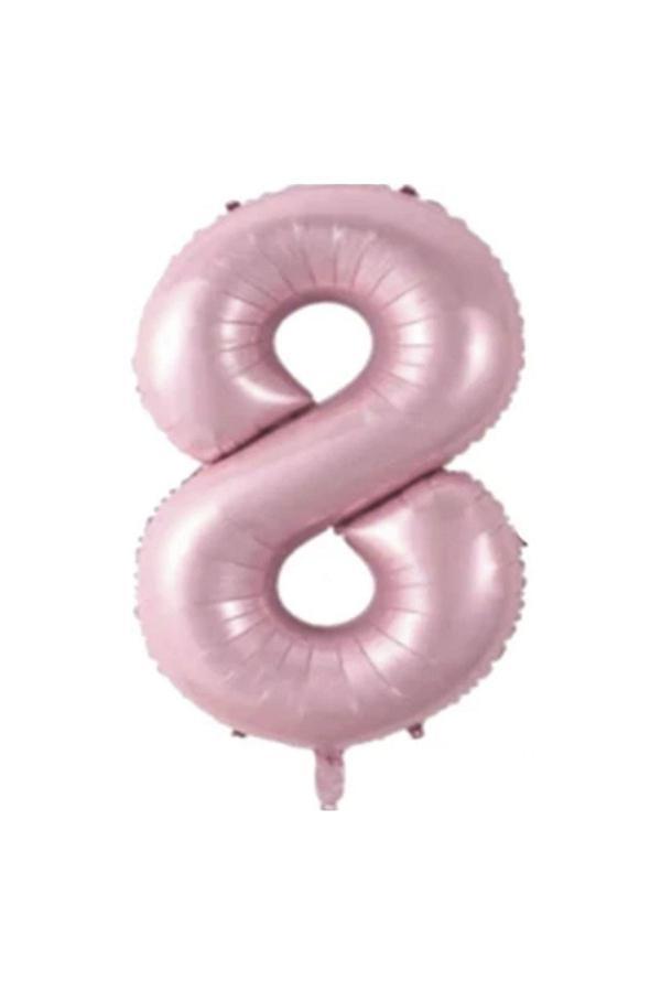 Parti Sürprizi Bebek Pembe 8 Rakam Folyo Balon 76 Cm 1 Adet - Image 1