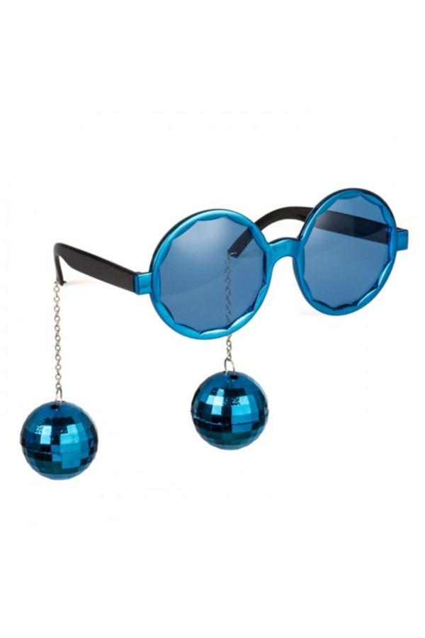 Parti Sürprizi Disko Topu Mavi Renk Parti Gözlüğü - Image 1