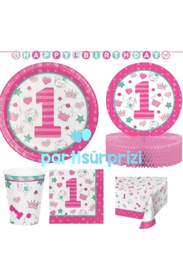 Parti Sürprizi 1yaş Kız Teması Parti Seti 8 Kişilik - Image 1