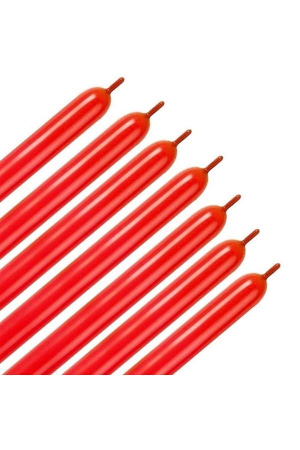 Parti Sürprizi Kırmızı Renk Sosis Balon 12 Adet - Image 1