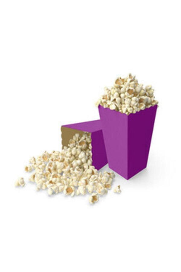 Parti Sürprizi Mor Renk Popcorn Mısır Kutusu 8 Adet - Image 1