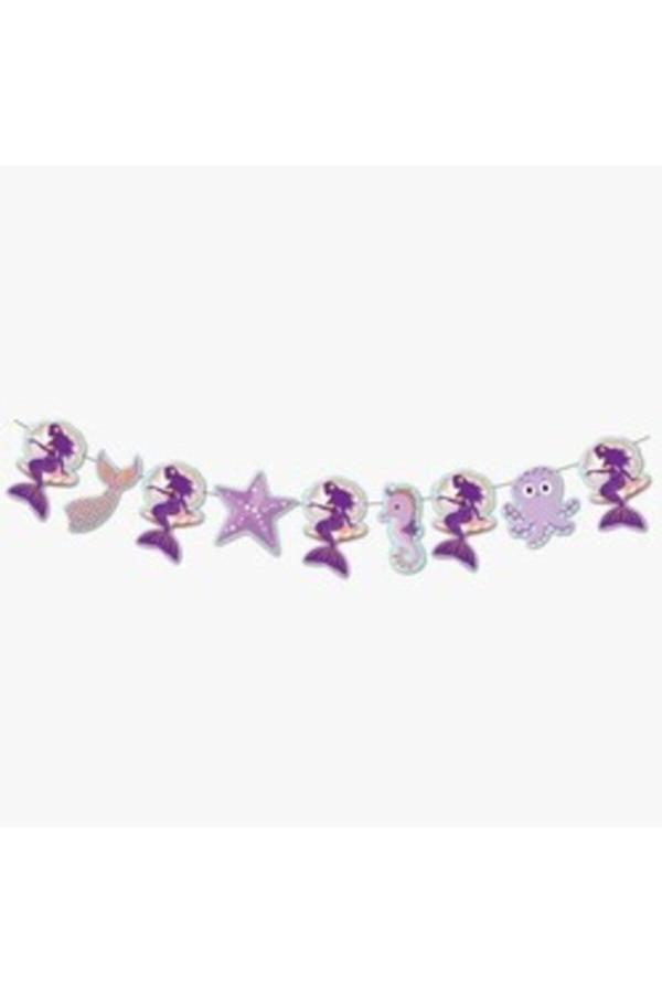 Parti Sürprizi Parlayan Deniz Kızı Pırıltılı Banner - Asma Süs 165 cm - Image 1