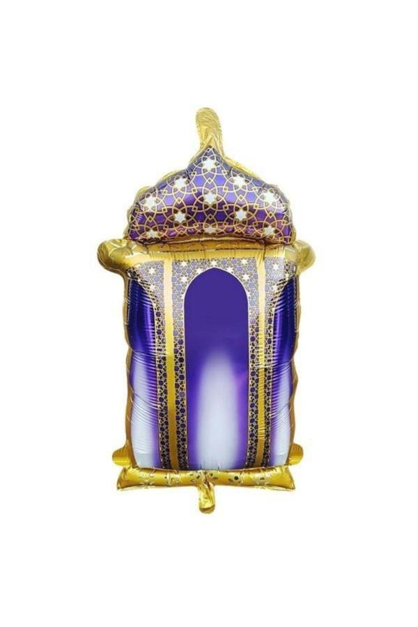 Parti Sürprizi Ramazan Temalı Mor Kandil Şekilli Folyo Balon 1 Adet - Image 1